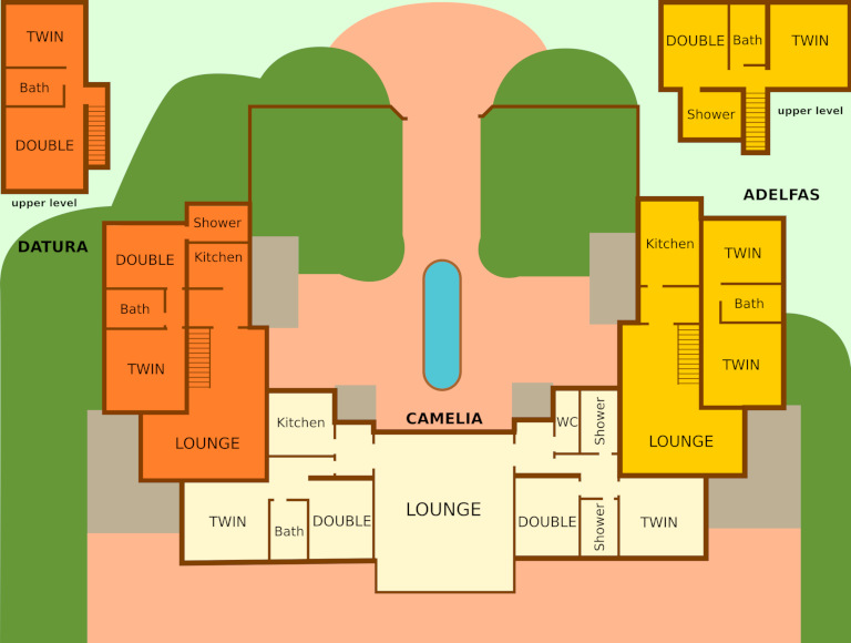 Floor plan of large Holiday Villa La Finca del Niño