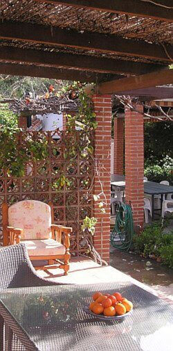 Photo of a patio in the sun