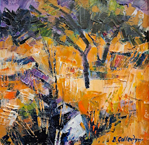 Painting from Diana Golladge Acryl Trees in Summer