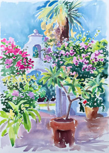 Painting by Fiona Forbes La Finca del Nino